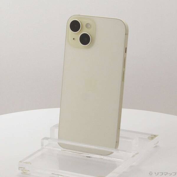 【中古】Apple(アップル) iPhone15 128GB イエロー MTMK3J／A SIMフリー 【198-ud】