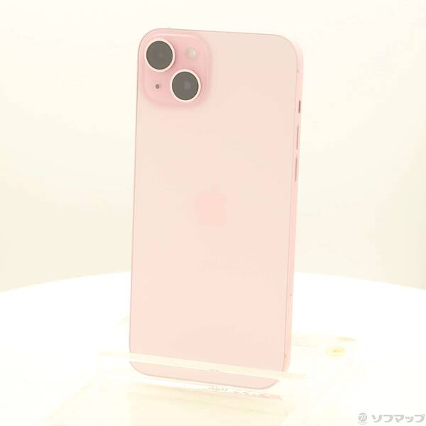 【中古】Apple(アップル) iPhone15 Plus 128GB ピンク MU093J／A SIMフリー 【198-ud】