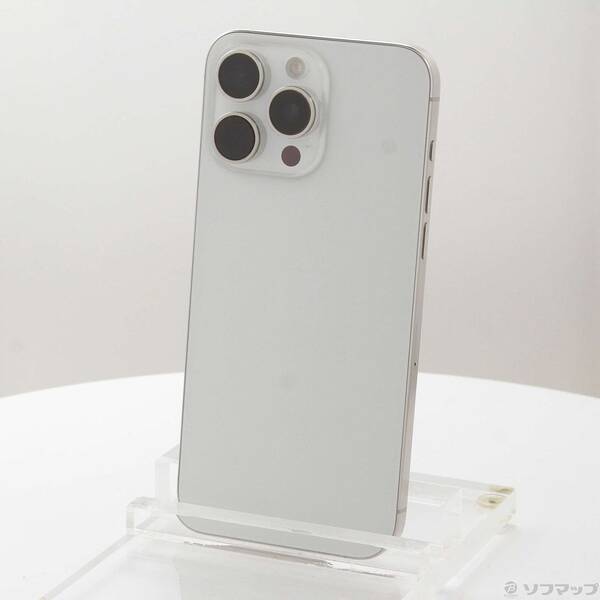 【中古】Apple(アップル) iPhone15 Pro Max 512GB ホワイトチタニウム MU6V3J／A SIMフリー 【198-ud】
