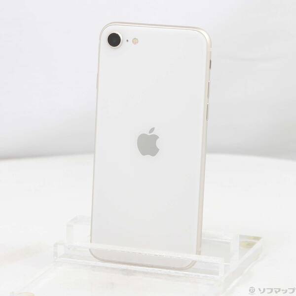 【中古】Apple(アップル) iPhone SE 第3世代 64GB スターライト MMYD3J／A SIMフリー 【198-ud】