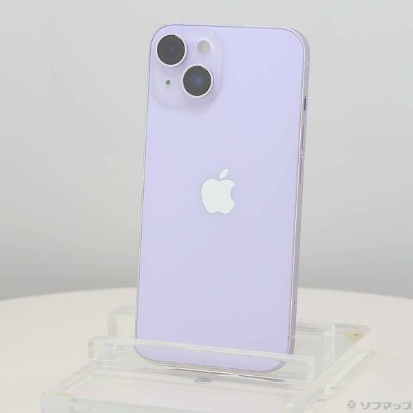 【中古】Apple(アップル) iPhone14 128GB パープル MPUY3J／A SIMフリー 【269-ud】