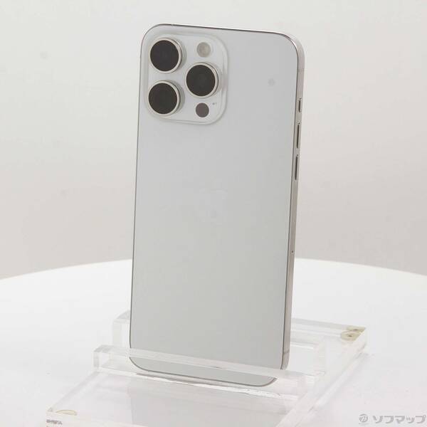 【中古】Apple(アップル) iPhone15 Pro Max 512GB ホワイトチタニウム MU6V3J／A SIMフリー 【262-ud】