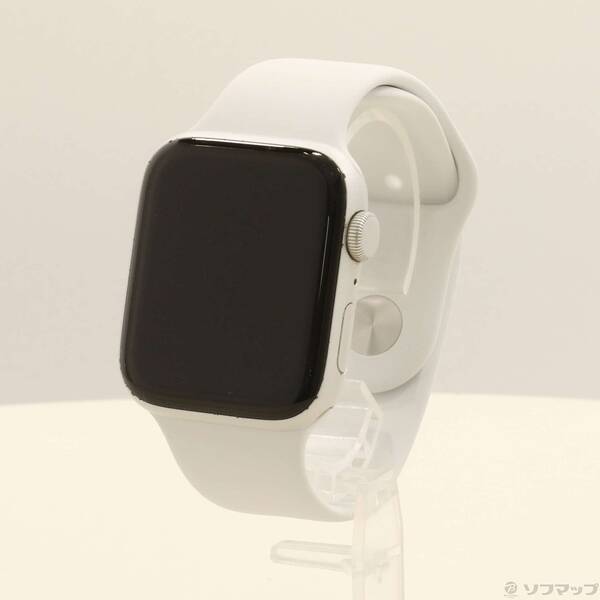 【中古】Apple(アップル) Apple Watch SE 第1時人 GPS 44粍 シルバーアルミニウムケース 白いこと運動競技ダンス楽隊 【348-ud】