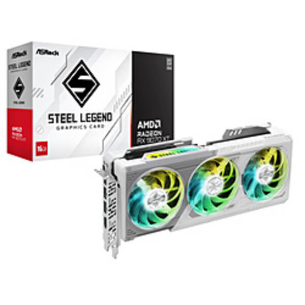 【中古】ASRock(アスロック) ASRock Radeon RX 9070 XT Steel Legend 16G 白いこと RX9070XT SL 16G 【262-ud】