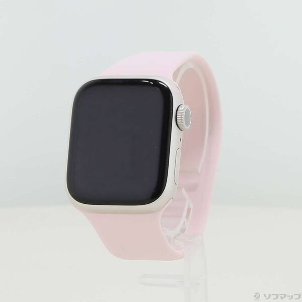 【中古】Apple(アップル) Apple Watch Series 7 GPS 41mm スターライトアルミニウムケース チョークピンクソロループ 【276-ud】