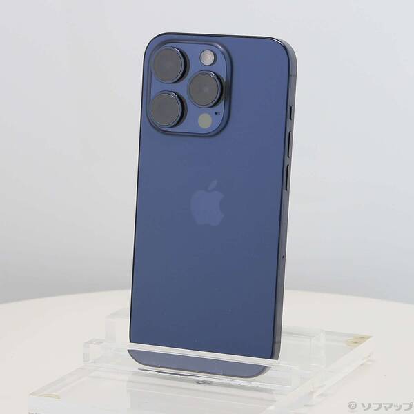【中古】Apple(アップル) iPhone15 Pro 128GB ブルーチタニウム MTUA3J／A SIMフリー 【196-ud】