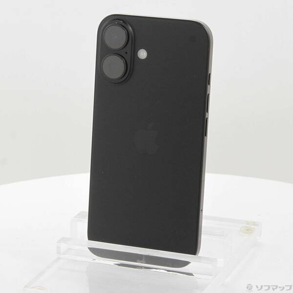 【中古】Apple(アップル) iPhone16 128GB ブラック MYDQ3J／A SIMフリー 【196-ud】