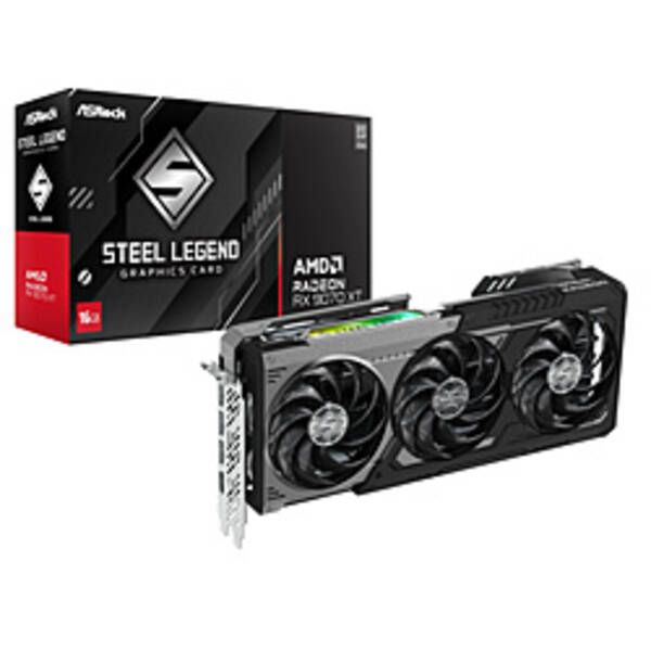 【中古】ASRock(アスロック) AMD Radeon RX 9070 XT Steel Legend Dark 16GB 【262-ud】