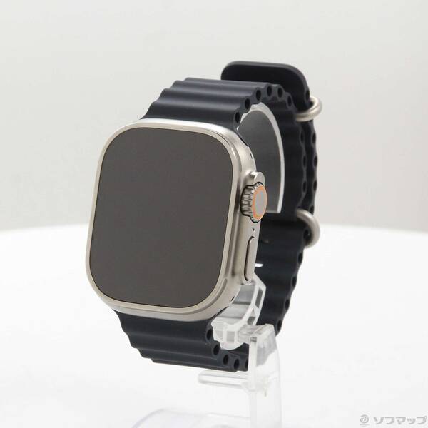 【中古】Apple(アップル) Apple Watch Ultra GPS + Cellular 49mm チタニウムケース ミッドナイトオーシャンバンド 【262-ud】