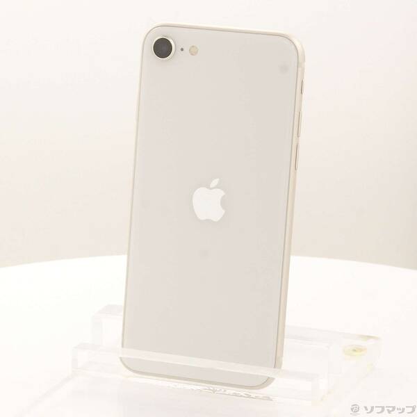 【中古】Apple(アップル) iPhone SE 第3世代 64GB スターライト MMYD3J／A SIMフリー 【377-ud】
