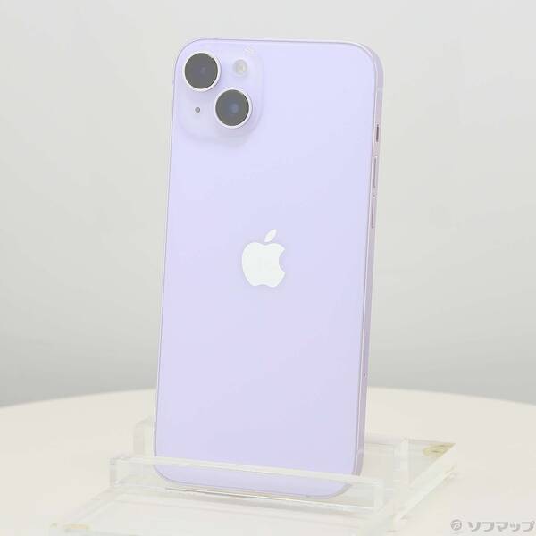 【中古】Apple(アップル) iPhone14 Plus 128GB パープル MQ4E3J／A SIMフリー 【262-ud】