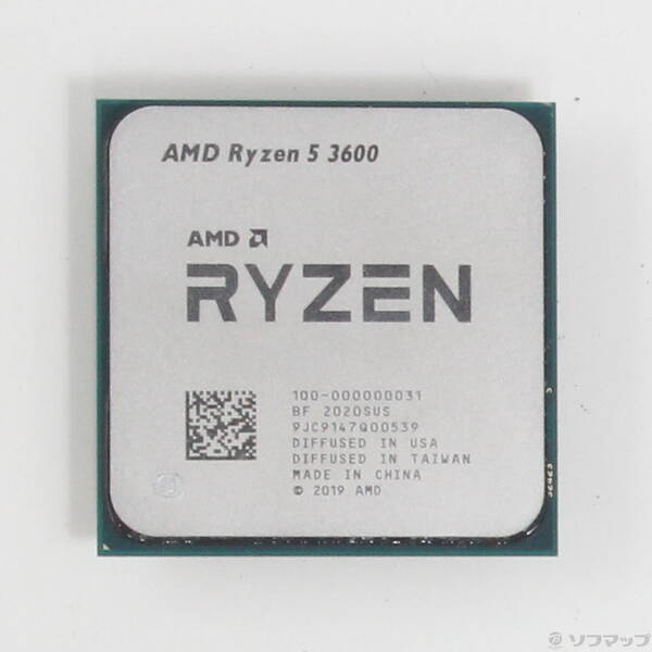 【中古】AMD(エーエムディー) Ryzen 5 3600 〔3.6GHz／SOCKET AM4〕 【262-ud】