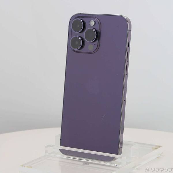 【中古】Apple(アップル) iPhone14 Pro Max 256GB ディープパープル NQ9E3J／A SIMフリー 【377-ud】