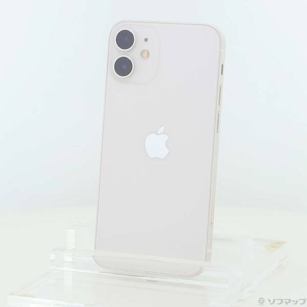 【中古】Apple(アップル) iPhone12 mini 128GB ホワイト MGDM3J／A SIMフリー 【258-ud】