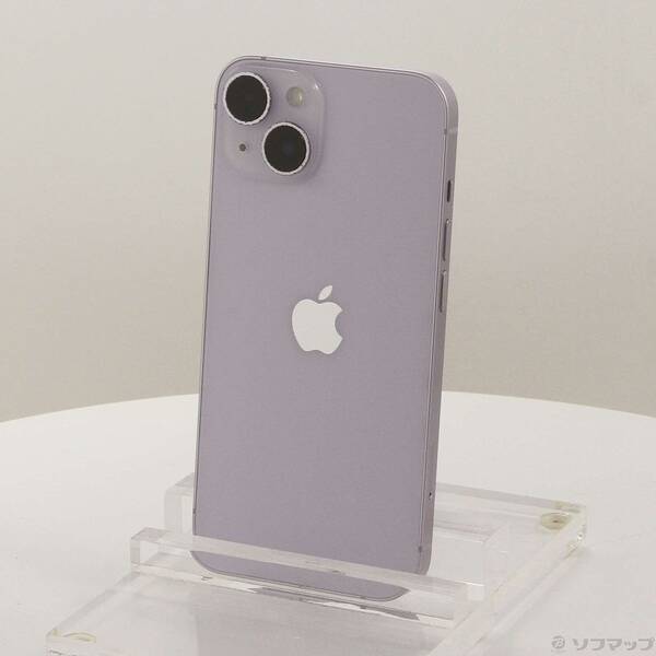 【中古】Apple(アップル) iPhone14 128GB パープル MPUY3J／A SIMフリー 【262-ud】
