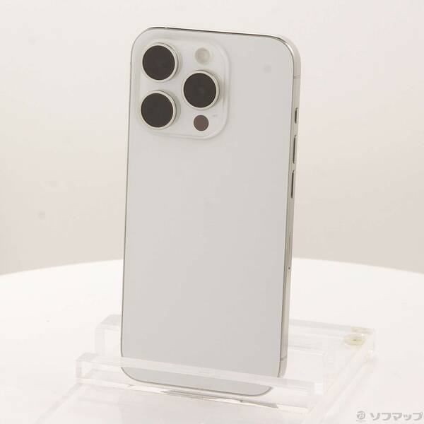 【中古】Apple(アップル) iPhone15 Pro 128GB ホワイトチタニウム MTU83J／A SIMフリー 【349-ud】