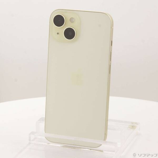 【中古】Apple(アップル) iPhone15 128GB イエロー MTMK3J／A SIMフリー 【349-ud】
