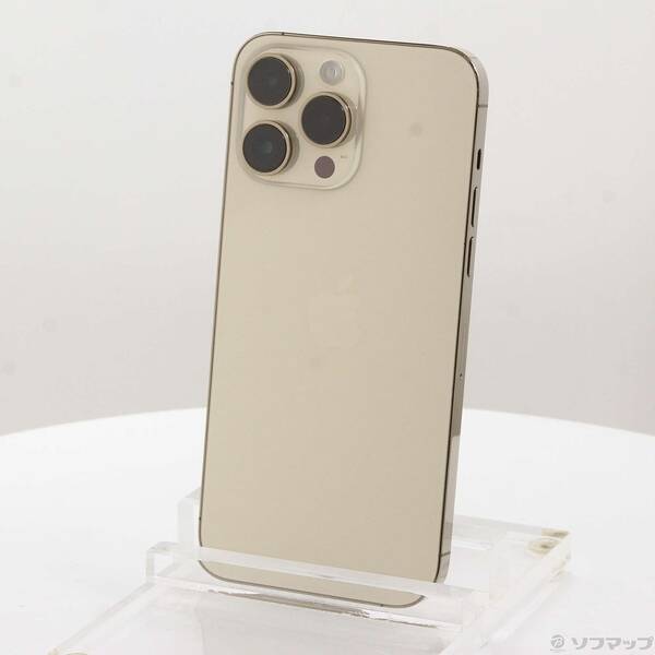 【中古】Apple(アップル) iPhone14 Pro Max 128GB ゴールド MQ983J／A SIM無償性 【295-ud】