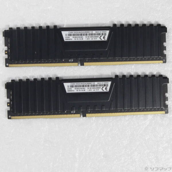 【中古】CORSAIR CMK16GX4M2A2666C16 16GB 8GB×2枚組 【262-ud】