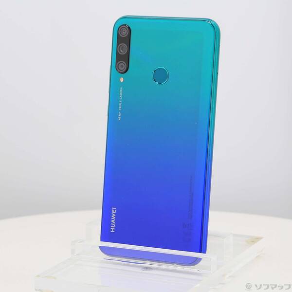 【中古】HUAWEI(毛革通い路) P40 lite E 64GB オーロラ青み ART-L29N SIM無償性 【269-ud】