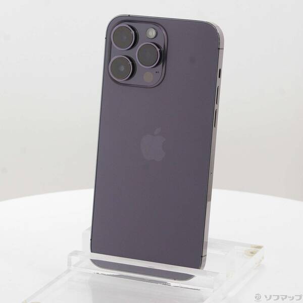 【中古】Apple(アップル) iPhone14 Pro Max 128GB ディープパープル MQ993J／A SIM無償性 【269-ud】
