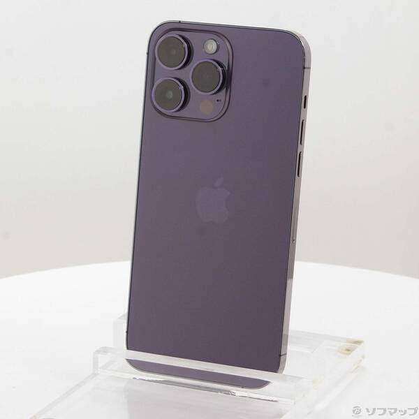 【中古】Apple(アップル) iPhone14 Pro Max 128GB ディープパープル MQ993J／A SIM無償性 【276-ud】