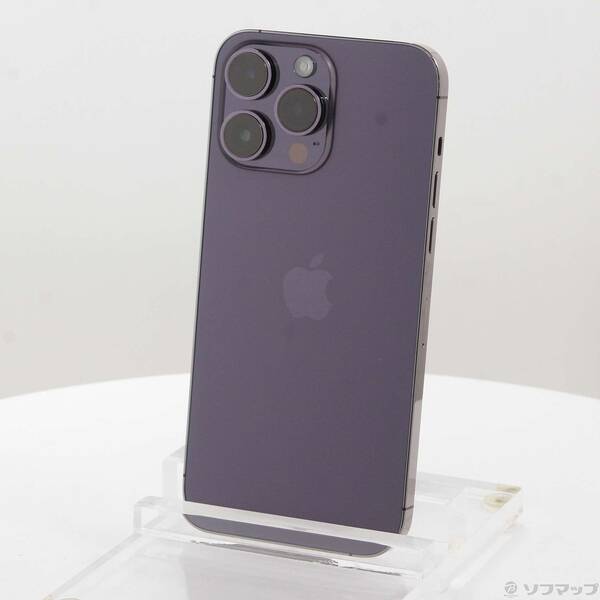【中古】Apple(アップル) iPhone14 Pro Max 128GB ディープパープル MQ993J／A SIM無償性 【276-ud】