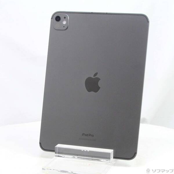 【中古】Apple(アップル) iPad Pro 11in 第5時人 標準尺度硝子 256GB 間隔文字黒いこと MVW13J／A SIM無償性 【295-ud】