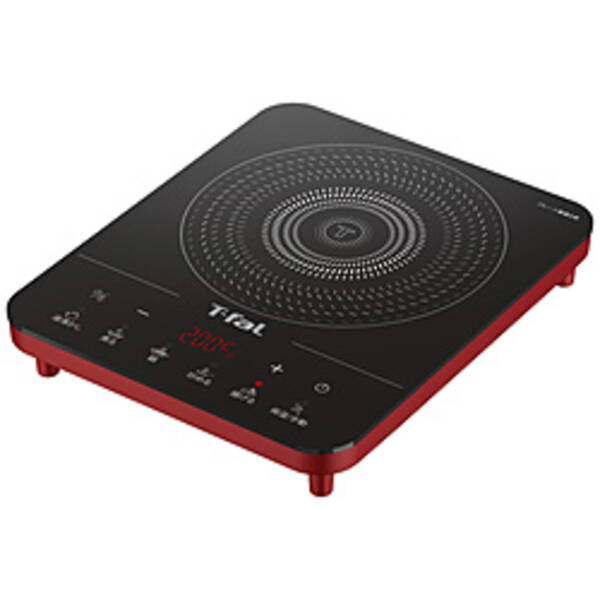 【中古】T-FAL 〔展示品〕 卓上IH調理器 フルフラットIH リーガルレッド IH2025JP ［プレートセット ／1口 ／100V］ 【305-ud】