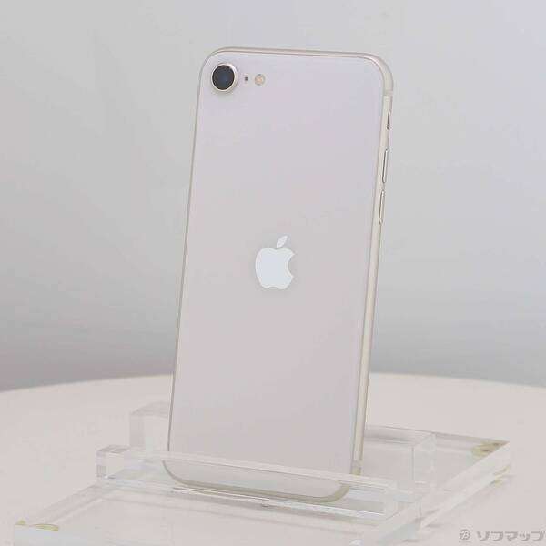 【中古】Apple(アップル) iPhone SE 第3世代 64GB スターライト MMYD3J／A SIMフリー 【198-ud】