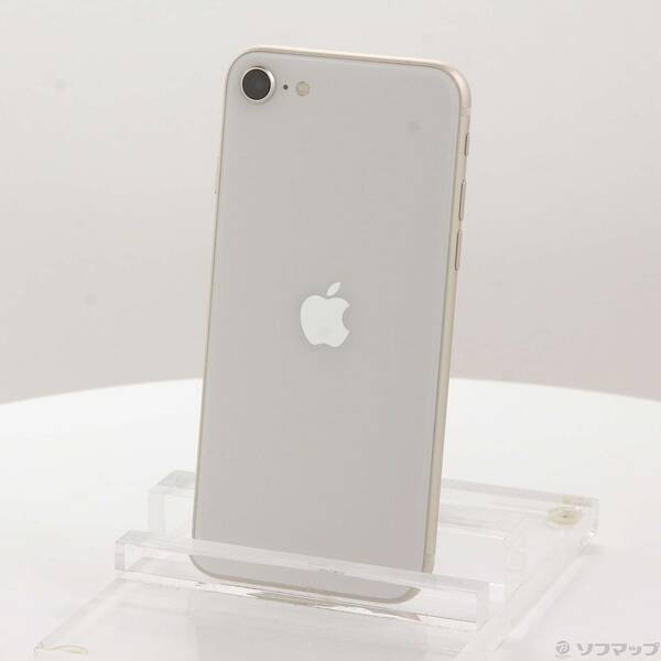 【中古】Apple(アップル) iPhone SE 第3世代 64GB スターライト MMYD3J／A SIMフリー 【198-ud】