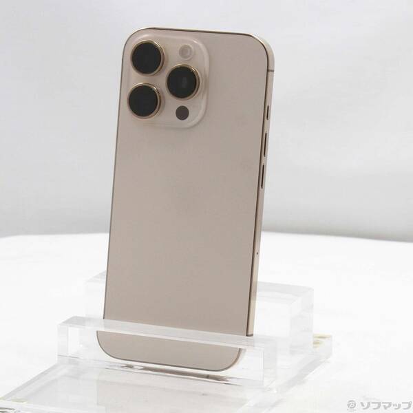 【中古】Apple(アップル) iPhone16 Pro 128GB デザートチタニウム MYMX3J／A SIMフリー 【297-ud】