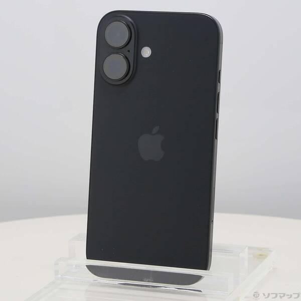 【中古】Apple(アップル) iPhone16 128GB ブラック MYDQ3J／A SIMフリー 【377-ud】