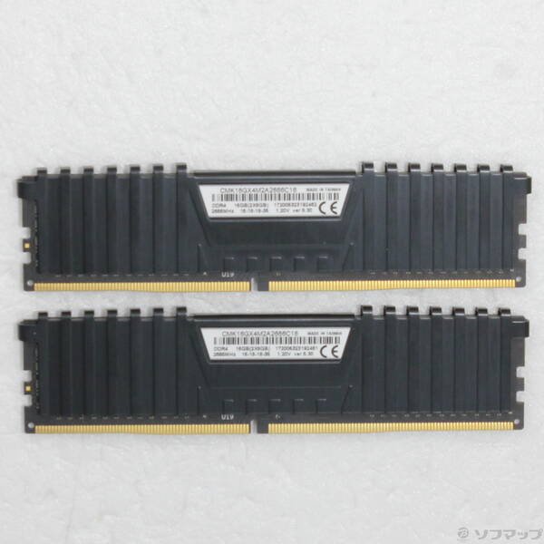 【中古】CORSAIR CMK16GX4M2A2666C16 16GB 8GB×2枚組 【344-ud】