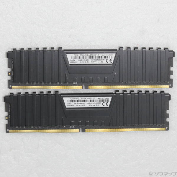 【中古】CORSAIR CMK16GX4M2A2666C16 16GB 8GB×2枚組 【344-ud】