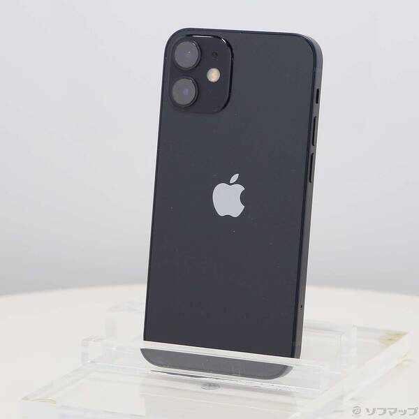 【中古】Apple(アップル) iPhone12 mini 64GB ブラック MGA03J／A SIMフリー 【344-ud】