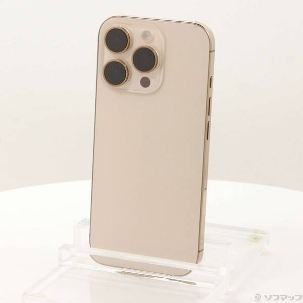 【中古】Apple(アップル) iPhone16 Pro 128GB デザートチタニウム MYMX3J／A SIMフリー 【352-ud】