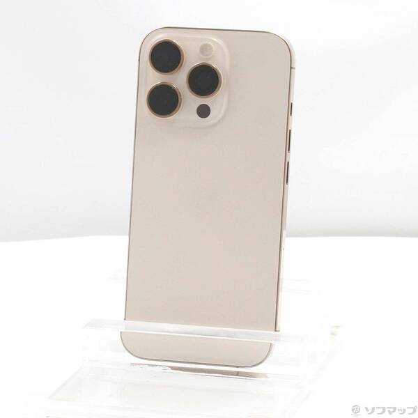 【中古】Apple(アップル) iPhone16 Pro 256GB デザートチタニウム MYN23J／A SIMフリー 【344-ud】