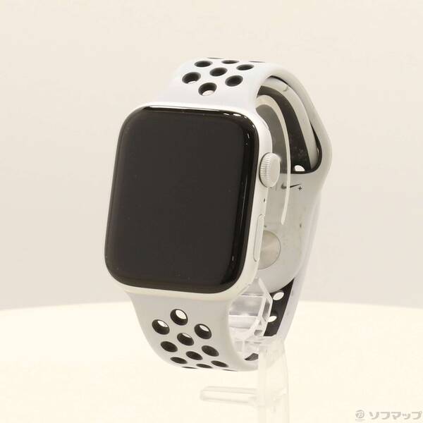 【中古】Apple(アップル) Apple Watch Series 5 Nike GPS 44粍 シルバーアルミニウムケース ピュアプラチナム／黒いことNike運動競技ダンス楽隊 【377-ud】
