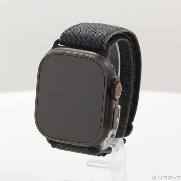 【中古】Apple(アップル) 〔展示品〕 Apple Watch Ultra 2 GPS + Cellular 49mm ブラックチタニウムケース ダークグリーンアルパインループ 【377-ud】