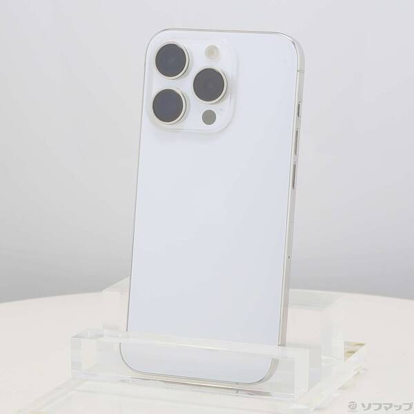 【中古】Apple(アップル) iPhone15 Pro 128GB ホワイトチタニウム MTU83J／A SIMフリー 【276-ud】