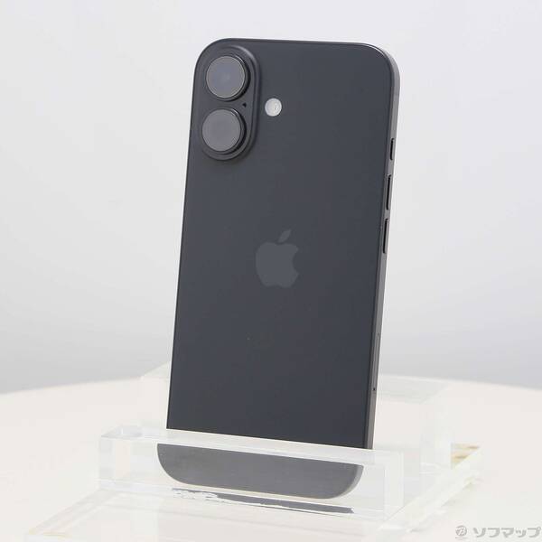 【中古】Apple(アップル) iPhone16 128GB ブラック MYDQ3J／A SIMフリー 【269-ud】
