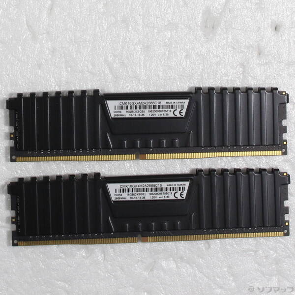 【中古】CORSAIR CMK16GX4M2A2666C16 16GB 8GB×2枚組 【305-ud】