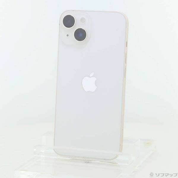 【中古】Apple(アップル) iPhone14 128GB スターライト MPUQ3J／A SIMフリー 【368-ud】