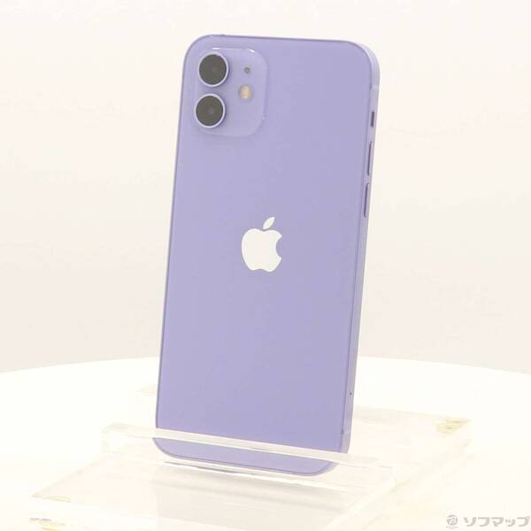 【中古】Apple(アップル) iPhone12 64GB パープル MJNH3J／A SIMフリー 【349-ud】