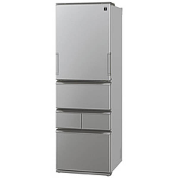 【中古】SHARP(せつ然たる) 〔見せびらかす品〕 両開き455L電気冷蔵庫 カームマットシルバー SJ-XW46P-S ［幅60珊 ／455L ／5部屋の入り口 ／働き掛けるくい違い手合い］ 【399-ud】
