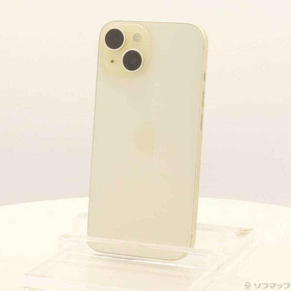 【中古】Apple(アップル) iPhone15 128GB イエロー MTMK3J／A SIMフリー 【349-ud】