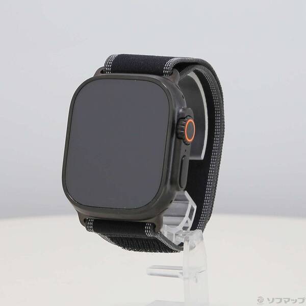 【中古】Apple(アップル) Apple Watch Ultra 3 GPS + Cellular 49mm ブラックチタニウムケース ブラック／チャコールトレイルループ 【258-ud】