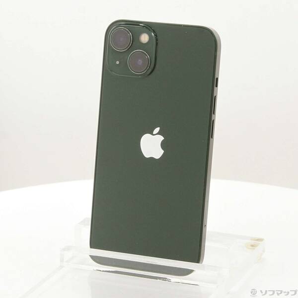 【中古】Apple(アップル) iPhone13 128GB グリーン MNGG3J／A SIMフリー 【258-ud】