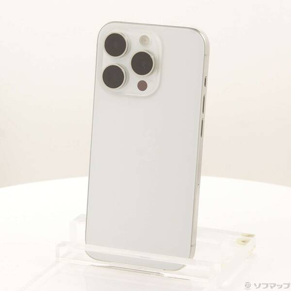 【中古】Apple(アップル) iPhone15 Pro 128GB ホワイトチタニウム MTU83J／A SIMフリー 【269-ud】